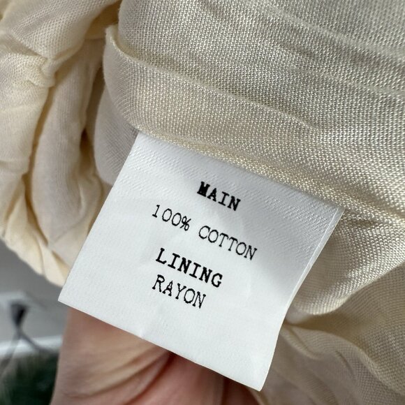 Petal & Pup Yana Maxi Dress Cream Black Cotton Tiered Trim Summer Midi Size S - Picture 12 of 12